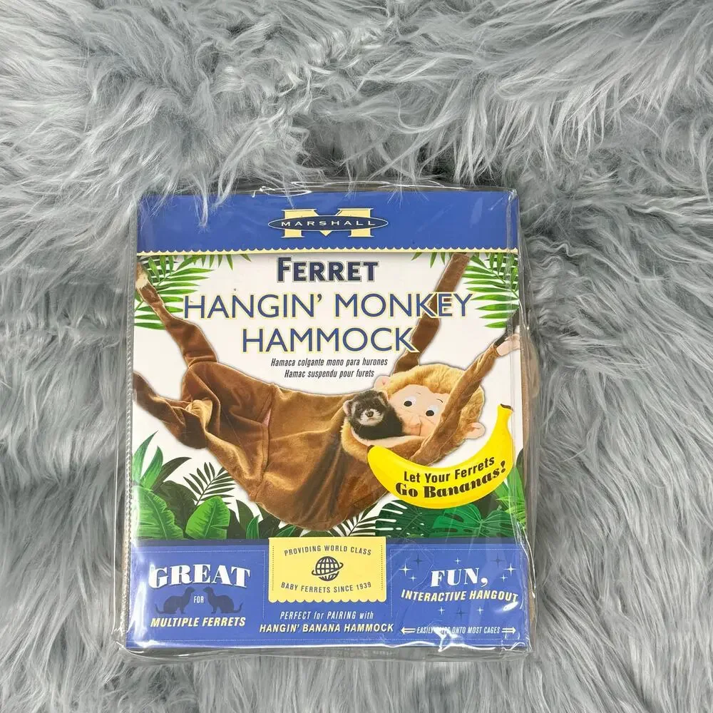 Marshall Pet Products Ferrets Hangin' Monkey Hammock - Brown